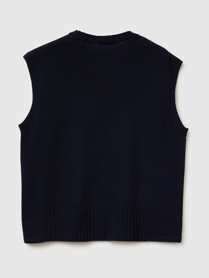 SLEEVELESS SWEATER Women image number 5